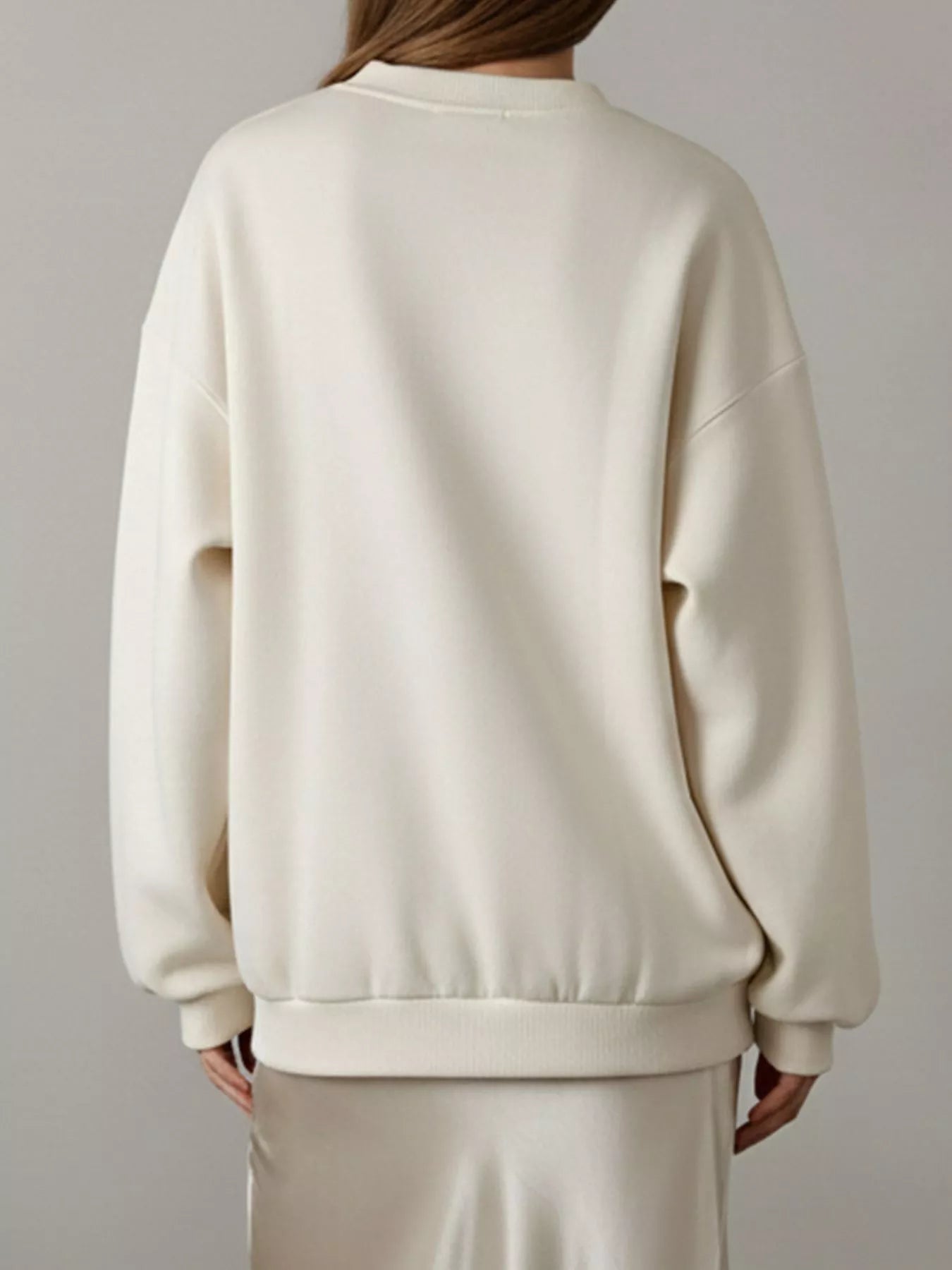 Flower Dropped Shoulder Sweatshirt - Trendsi | Lola Mariee