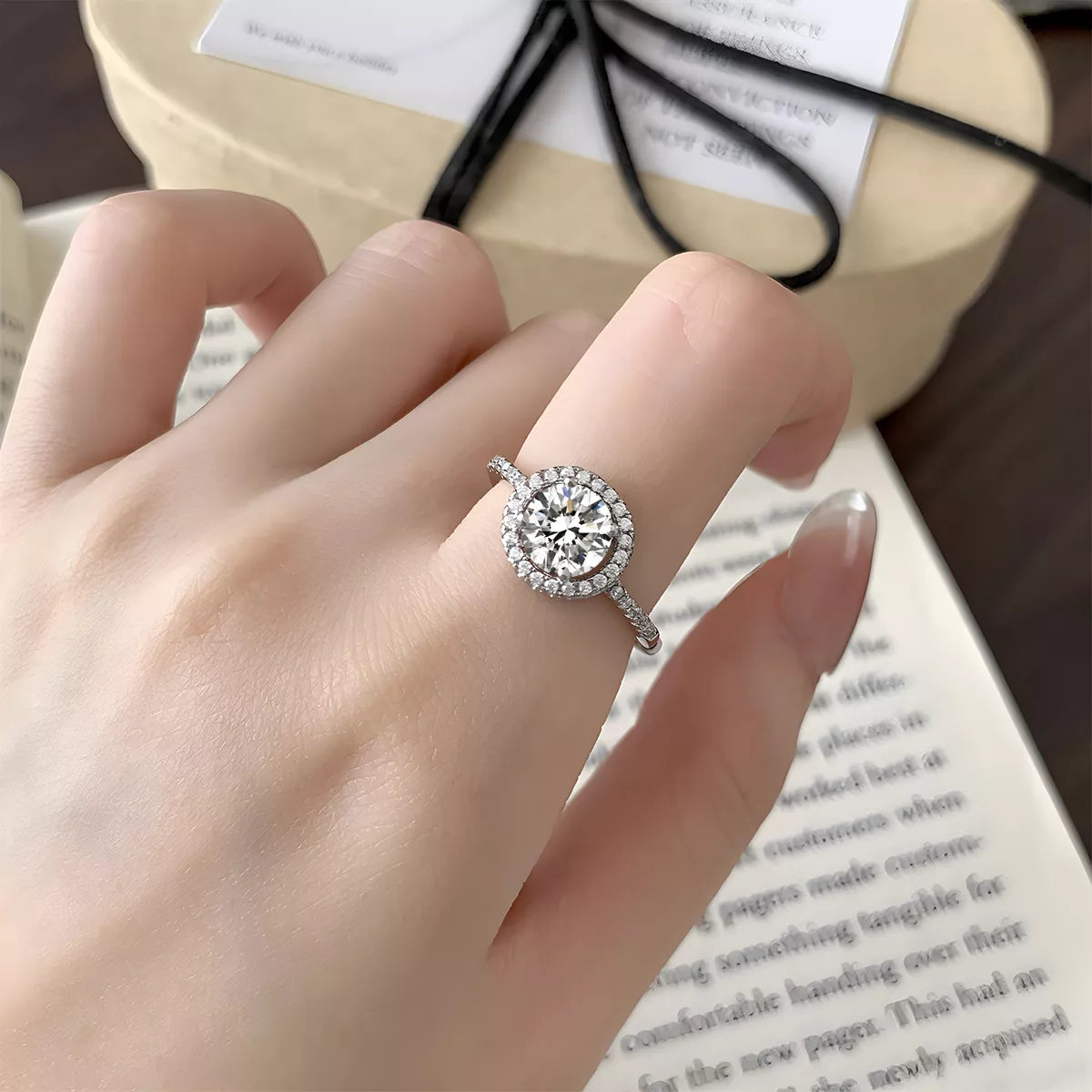 1 Carat Moissanite 925 Sterling Silver Ring | Lola Mariee