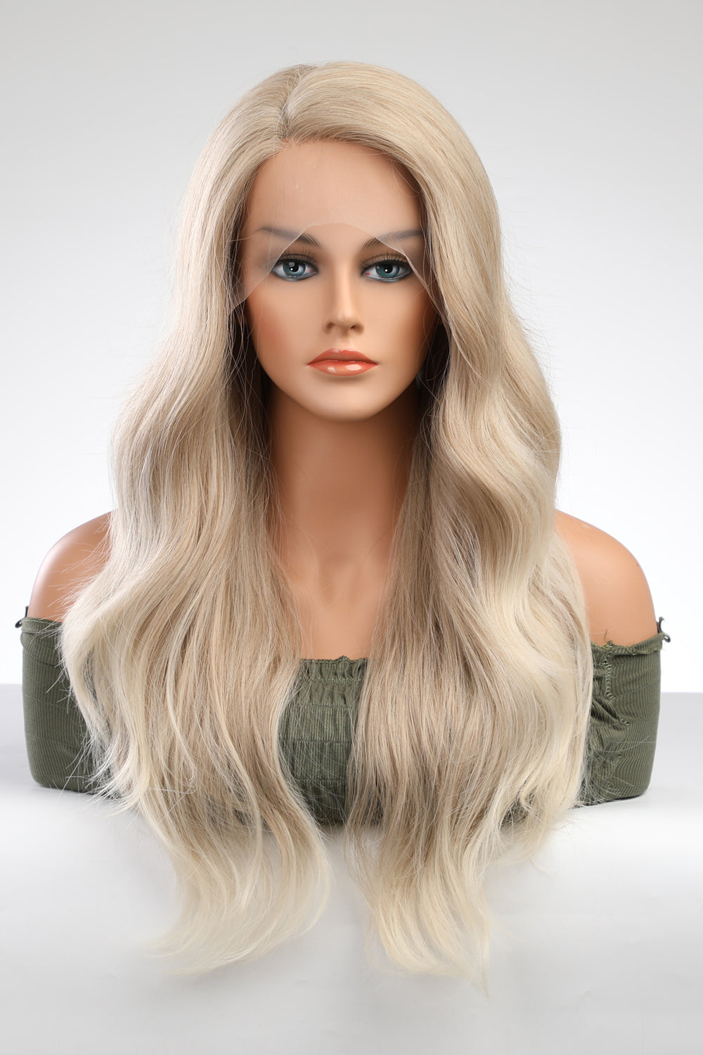 13*2" Lace Front Wigs Synthetic Long Wave 25" 150% Density - hair piece at Lola Mariee boutique