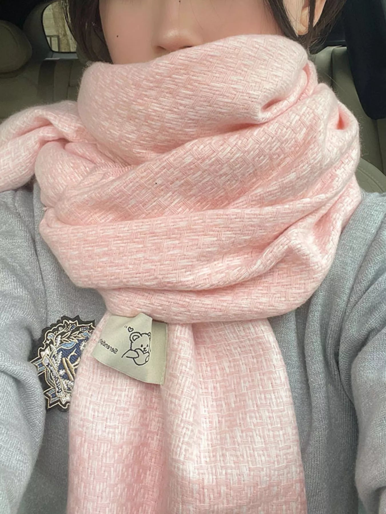 Raw Hem Scarf – view 4 | Lola Mariee