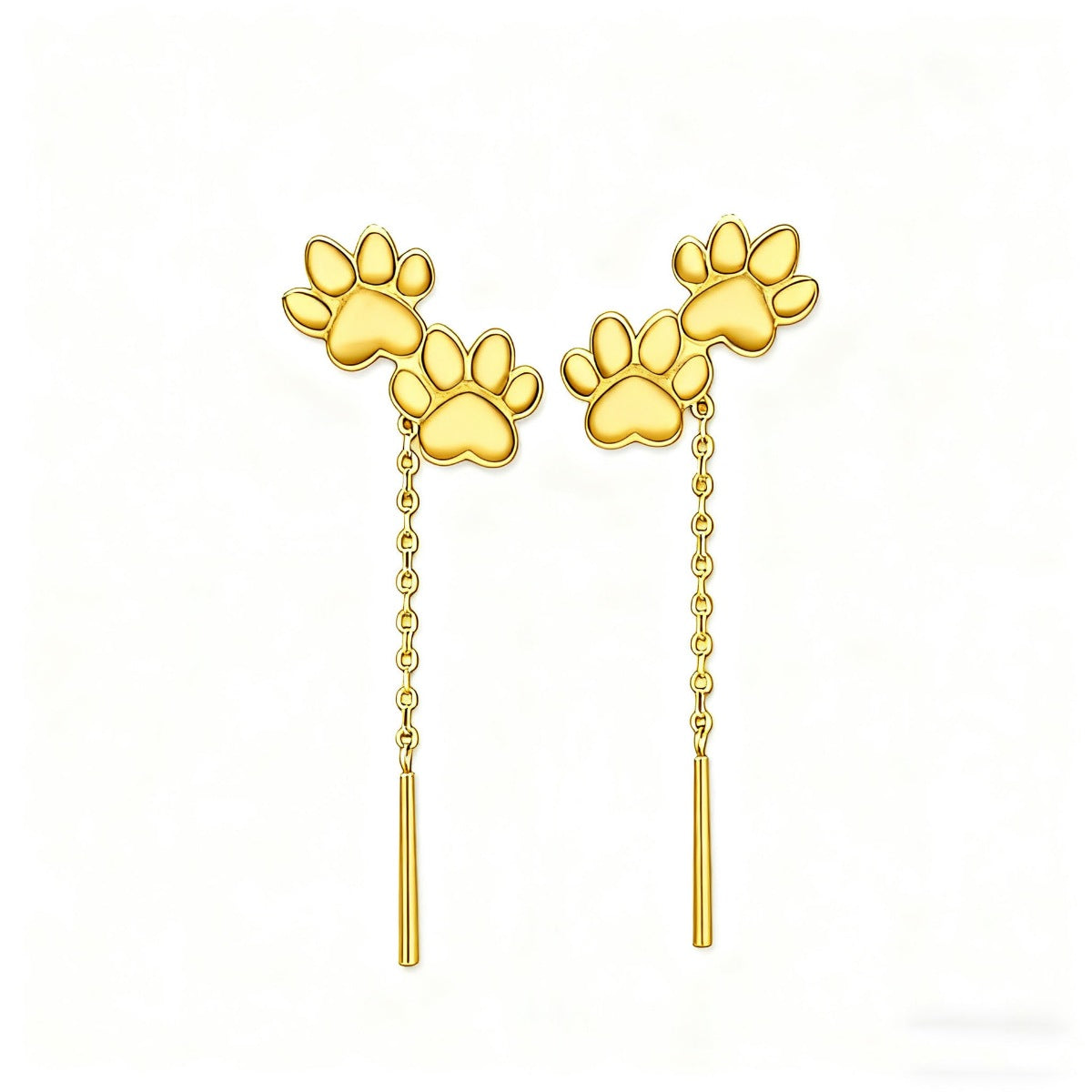 Paw Shaped Drop Earrings – view 4 | Lola Mariee