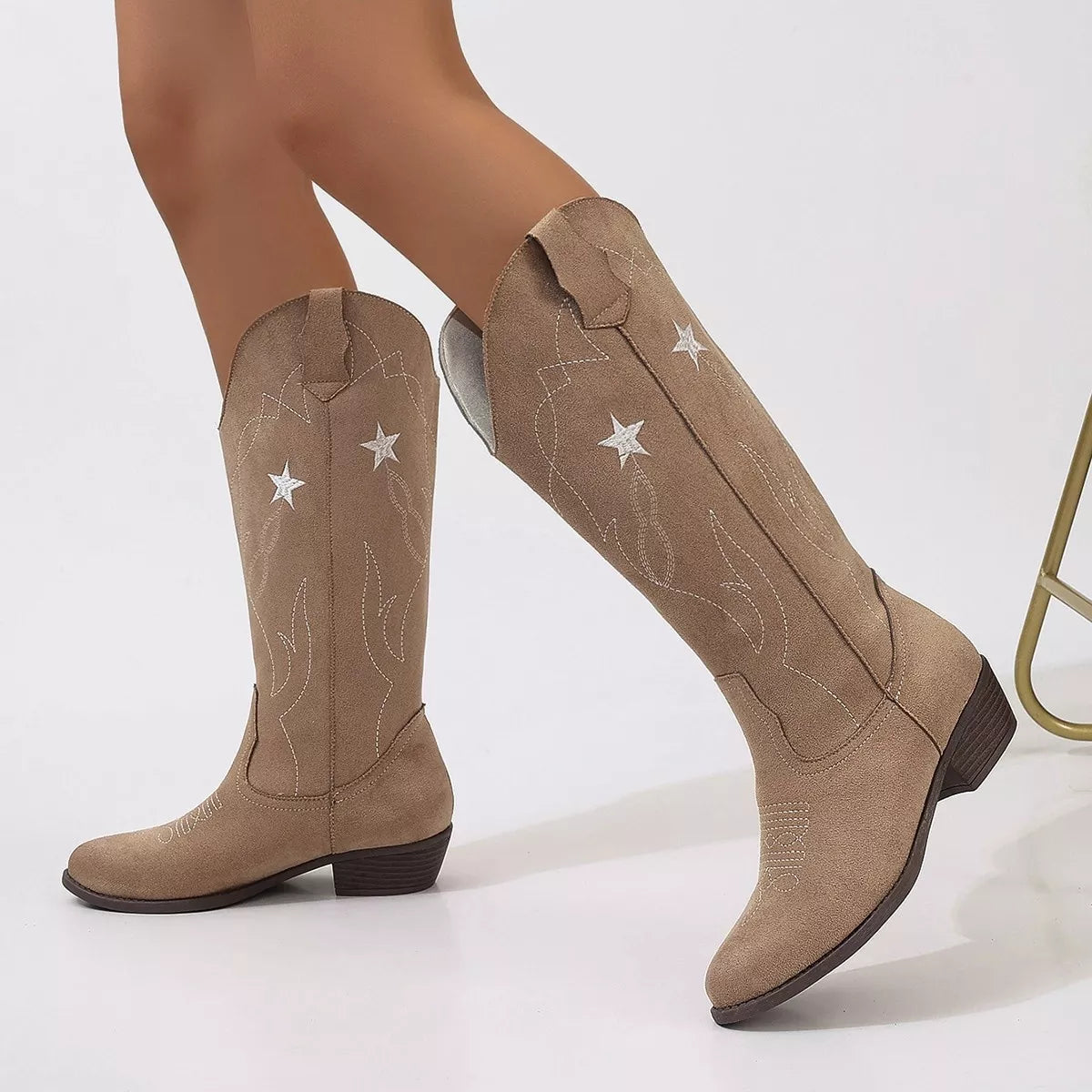 Western Star Embroidered Cowboy Boots – view 8 | Lola Mariee