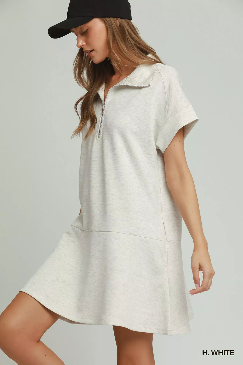 Umgee Collared Quarter Zip Dress with Size Pocket - Trendsi | Lola Mariee