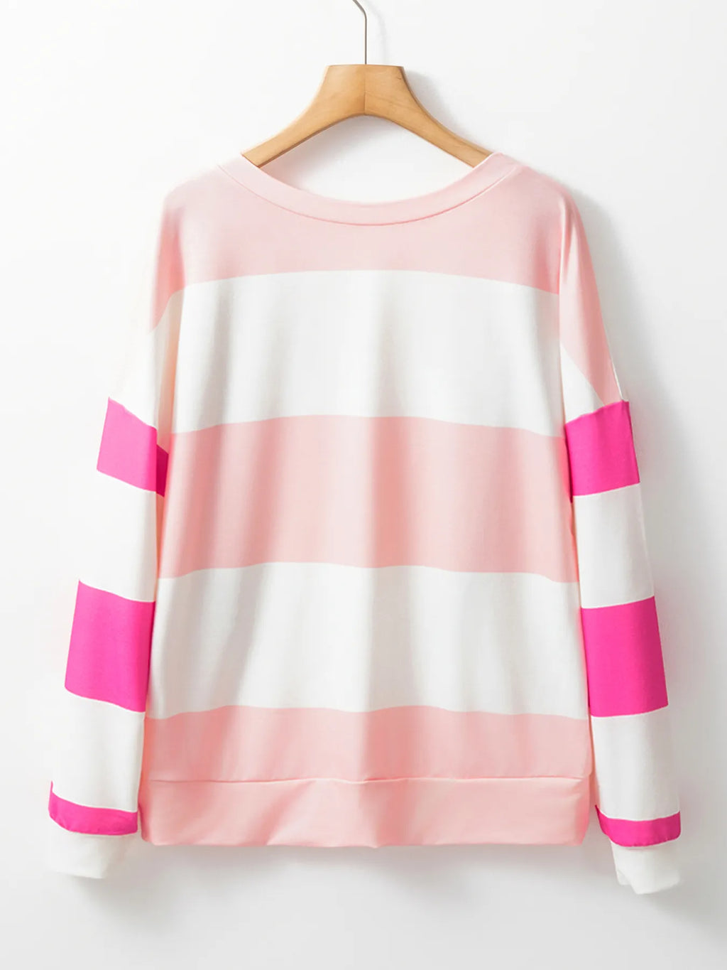 Color Block Drop Shoulder Long Sleeve Top - Trendsi | Lola Mariee