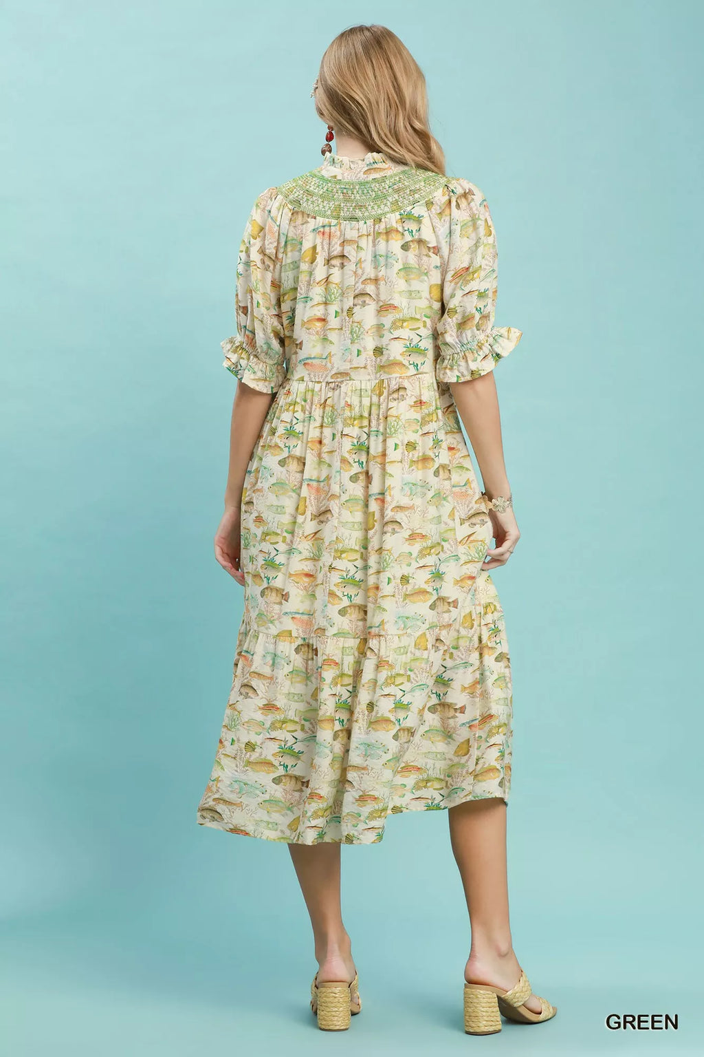 Umgee Print Tiered Midi Dress - Trendsi | Lola Mariee
