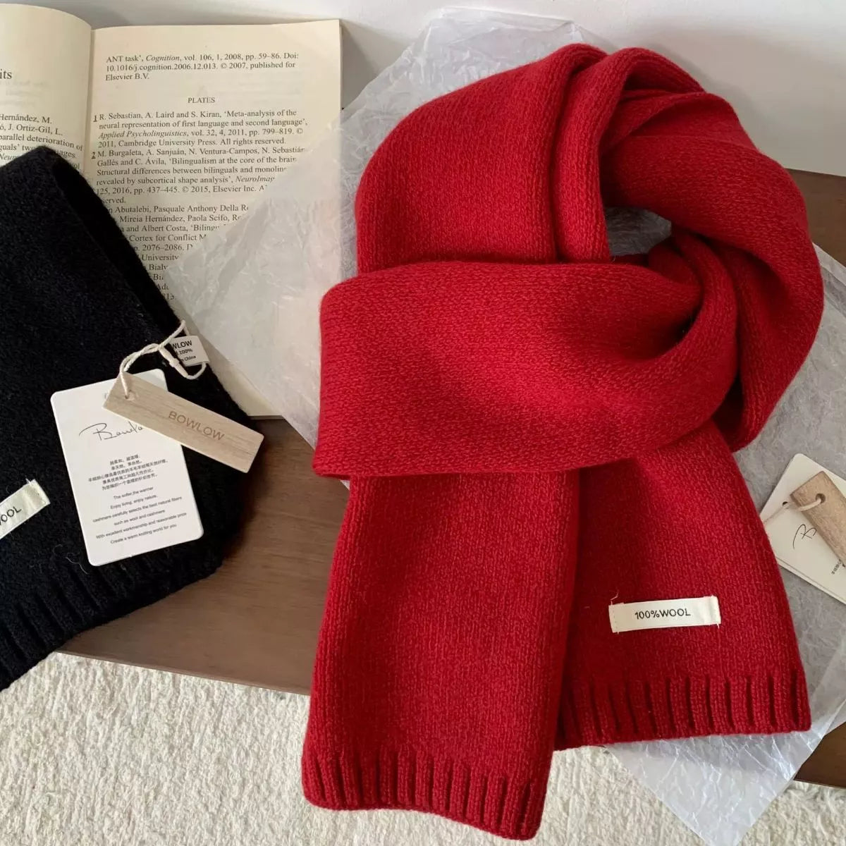 Warm Knitted Scarf – view 2 | Lola Mariee