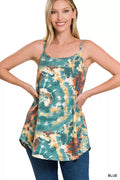 Zenana Tie Dye Front & Back Reversible Spaghetti Cami - women's fashion at Lola Mariee boutique