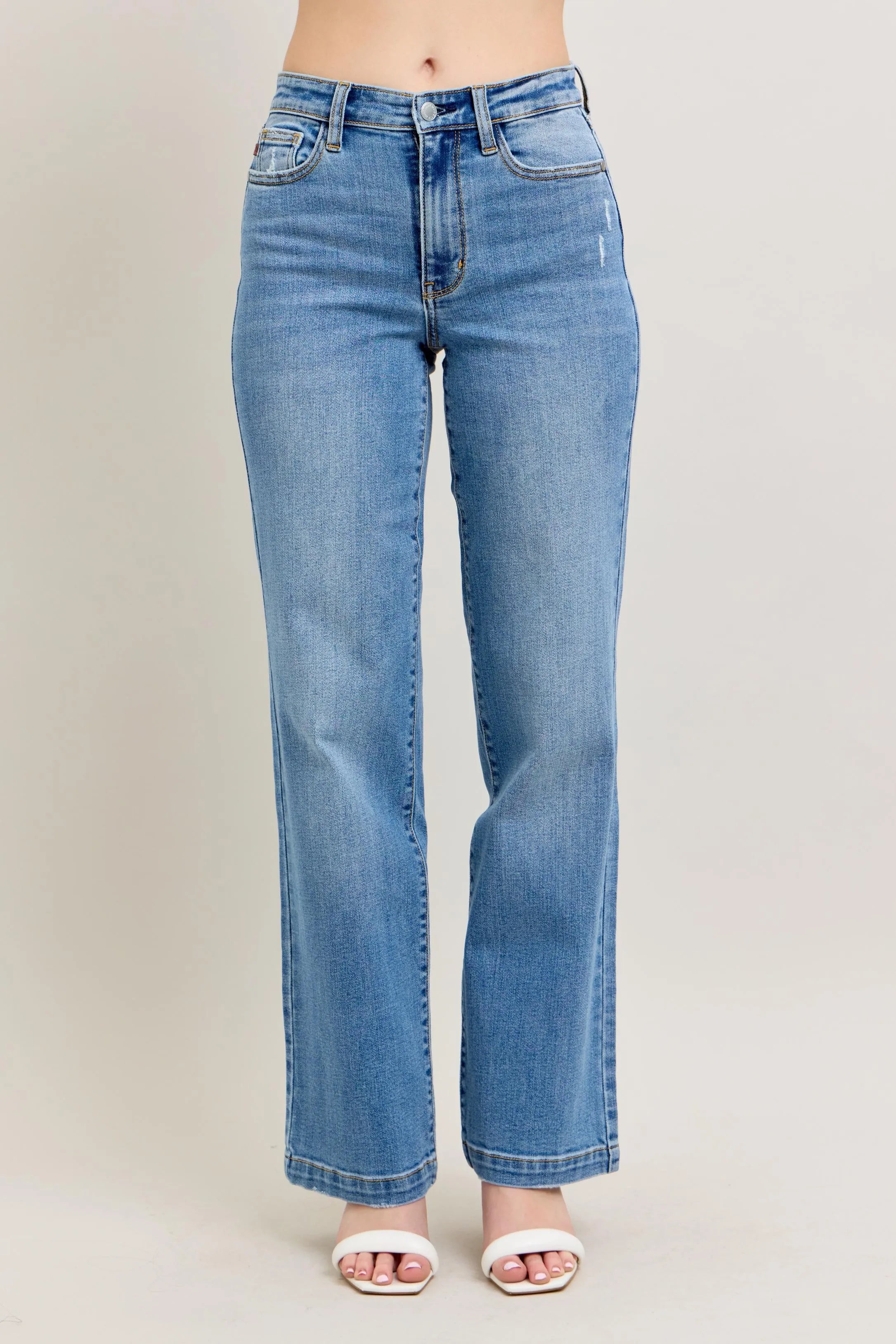 Judy Blue Full Size High Waist Straight Jeans Plus Size - women's bottoms at Lola Mariee boutique