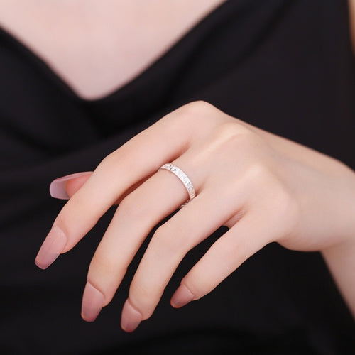 925 Sterling Silver Textured Ring – view 2 | Lola Mariee