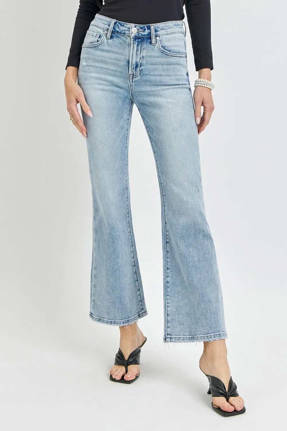 RISEN Full Size High Rise Ankle Flare Jeans - LOLA MARIEE | Lola Mariee