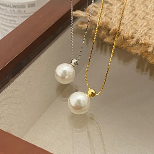 925 Sterling Silver Pearl Pendant Necklace | Lola Mariee