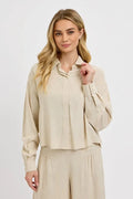 RISEN Button Down Long Sleeve Shirt - LOLA MARIEE | Lola Mariee