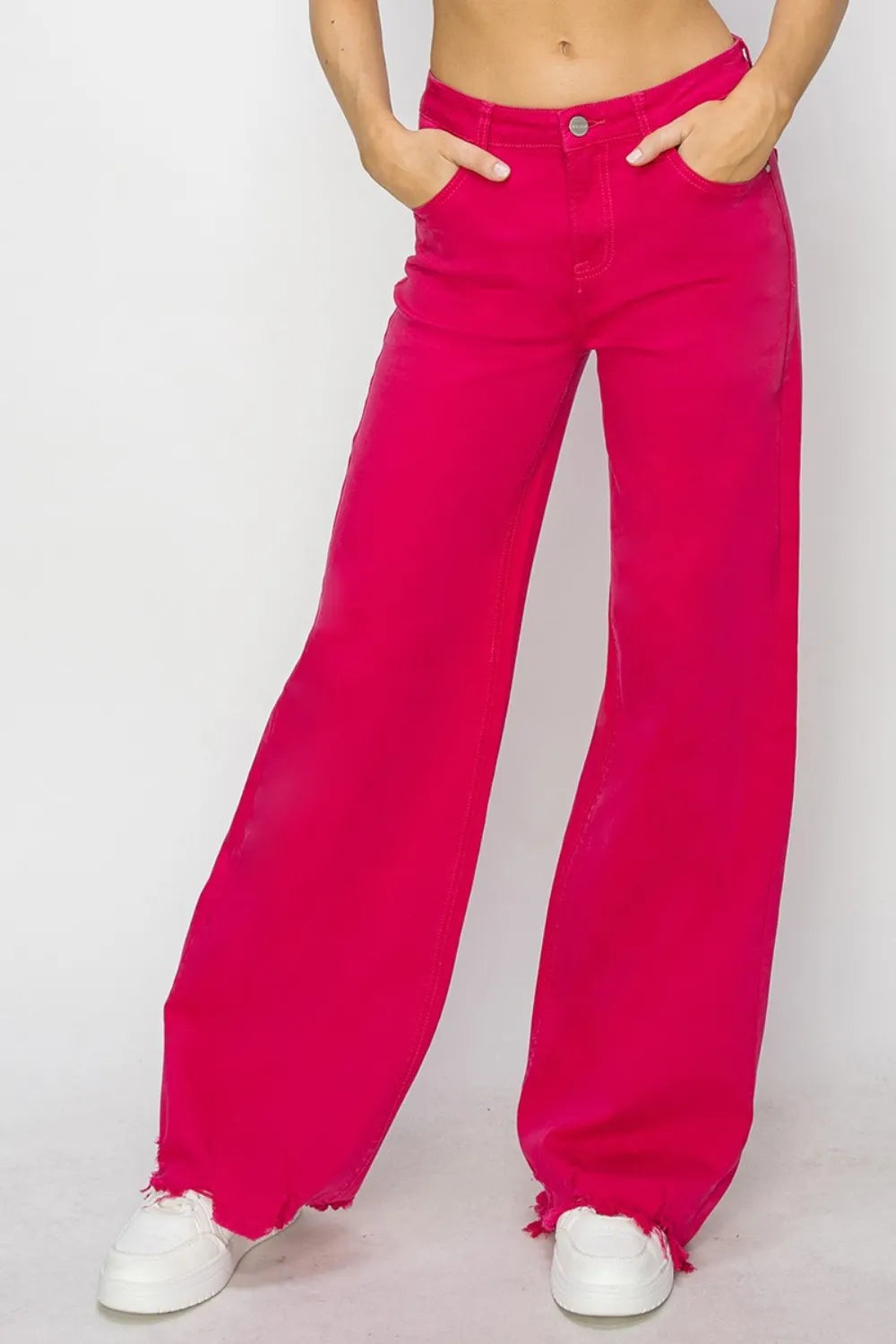 RISEN High Rise Wide Leg Jeans - women's bottoms at Lola Mariee boutique