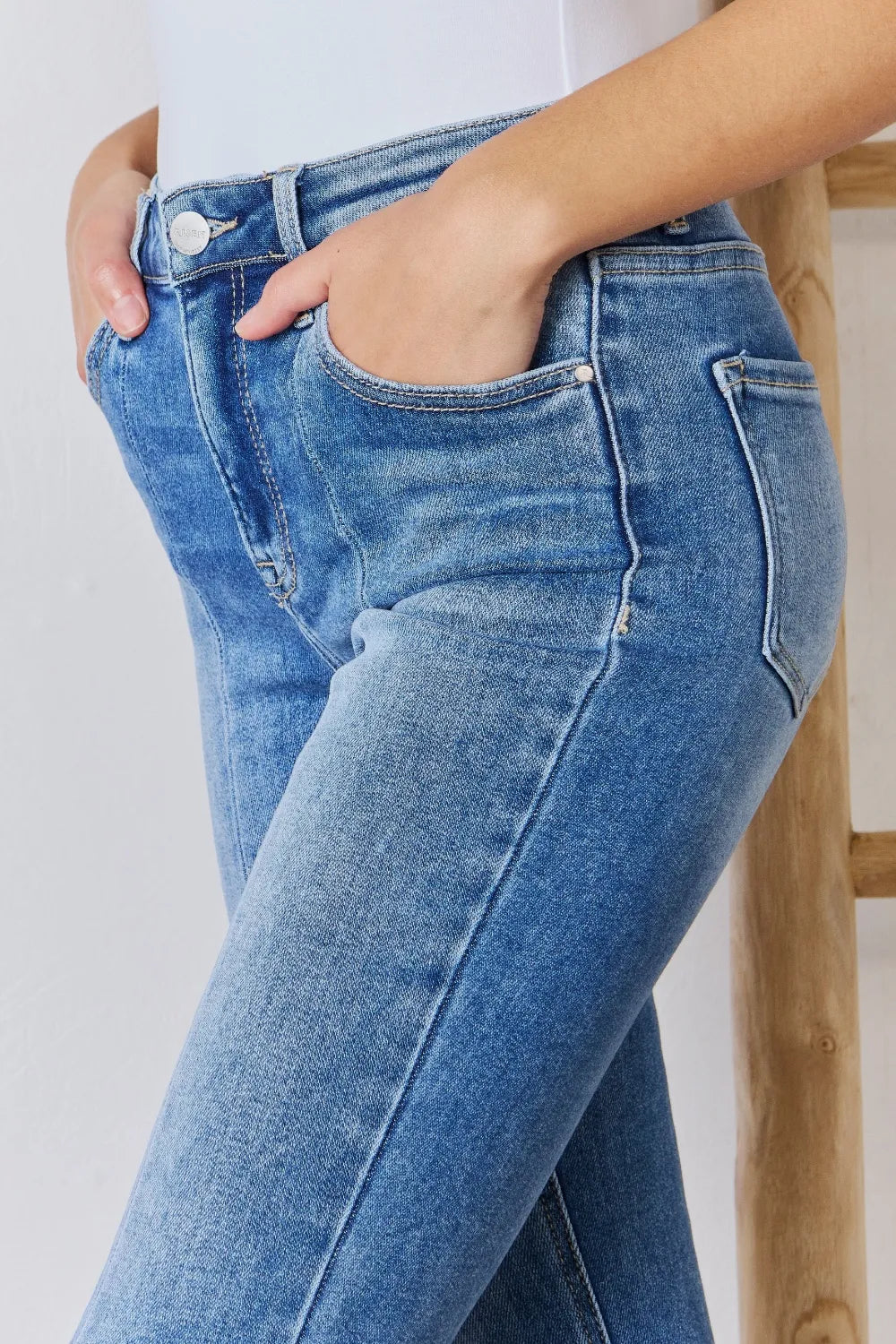 RISEN Full Size High Rise Ankle Flare Jeans - LOLA MARIEE | Lola Mariee