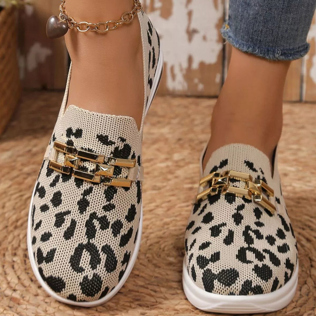 Leopard Mesh Slip-Ons - Trendsi | Lola Mariee