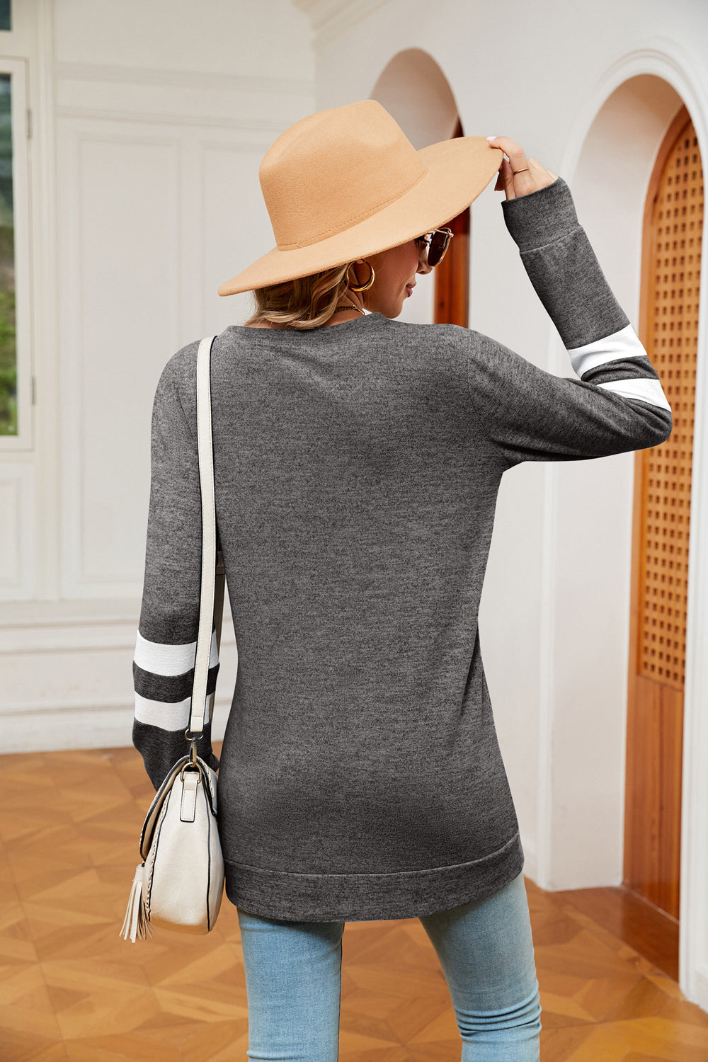 Round Neck Long Sleeve Top - Trendsi | Lola Mariee