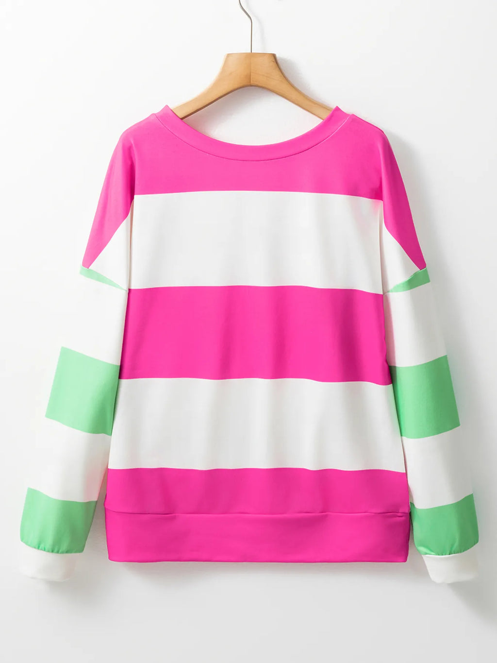 Color Block Drop Shoulder Long Sleeve Top - Trendsi | Lola Mariee