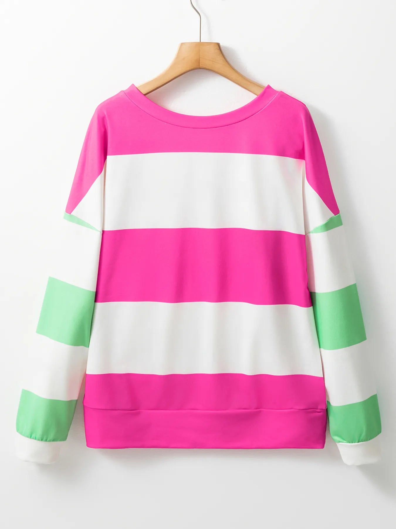 Color Block Drop Shoulder Long Sleeve Top - Trendsi | Lola Mariee