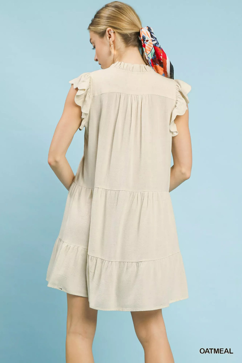 Umgee Linen Tiered Baby Doll Dress - Trendsi | Lola Mariee