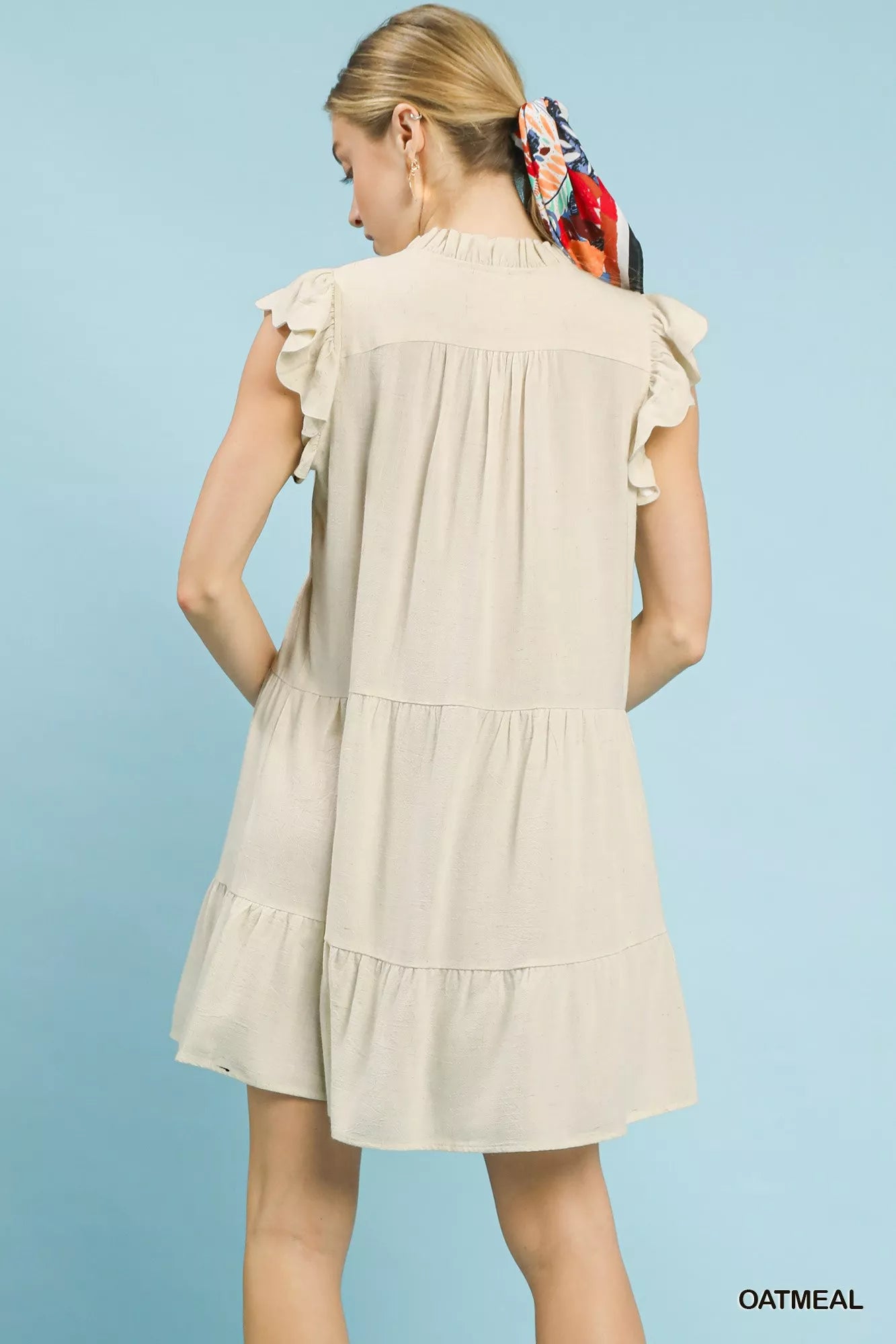 Umgee Linen Tiered Baby Doll Dress - Trendsi | Lola Mariee