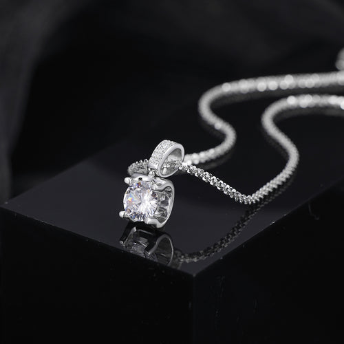 925 Sterling Silver Zircon Pendant Necklace | Lola Mariee