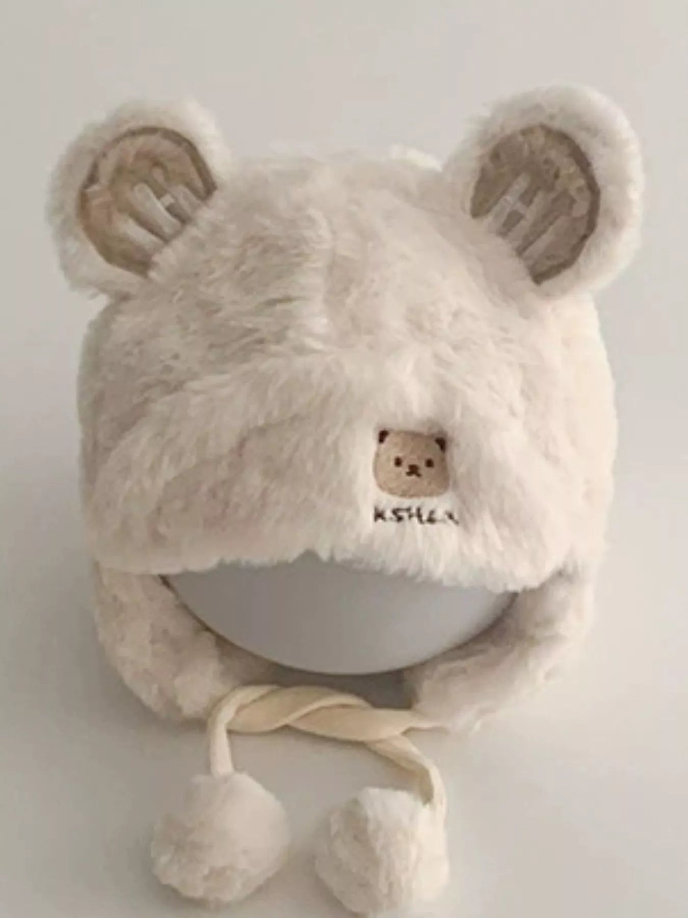 Children's Bear Ear Fluffy Hat – view 4 | Lola Mariee