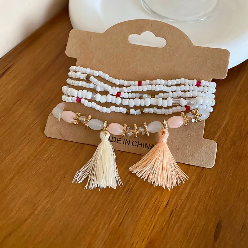 Tassel Rice Bead Bracelet – view 10 | Lola Mariee