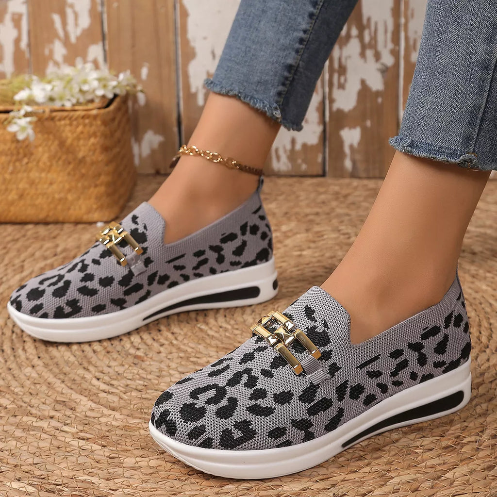 Leopard Mesh Slip-Ons - Trendsi | Lola Mariee