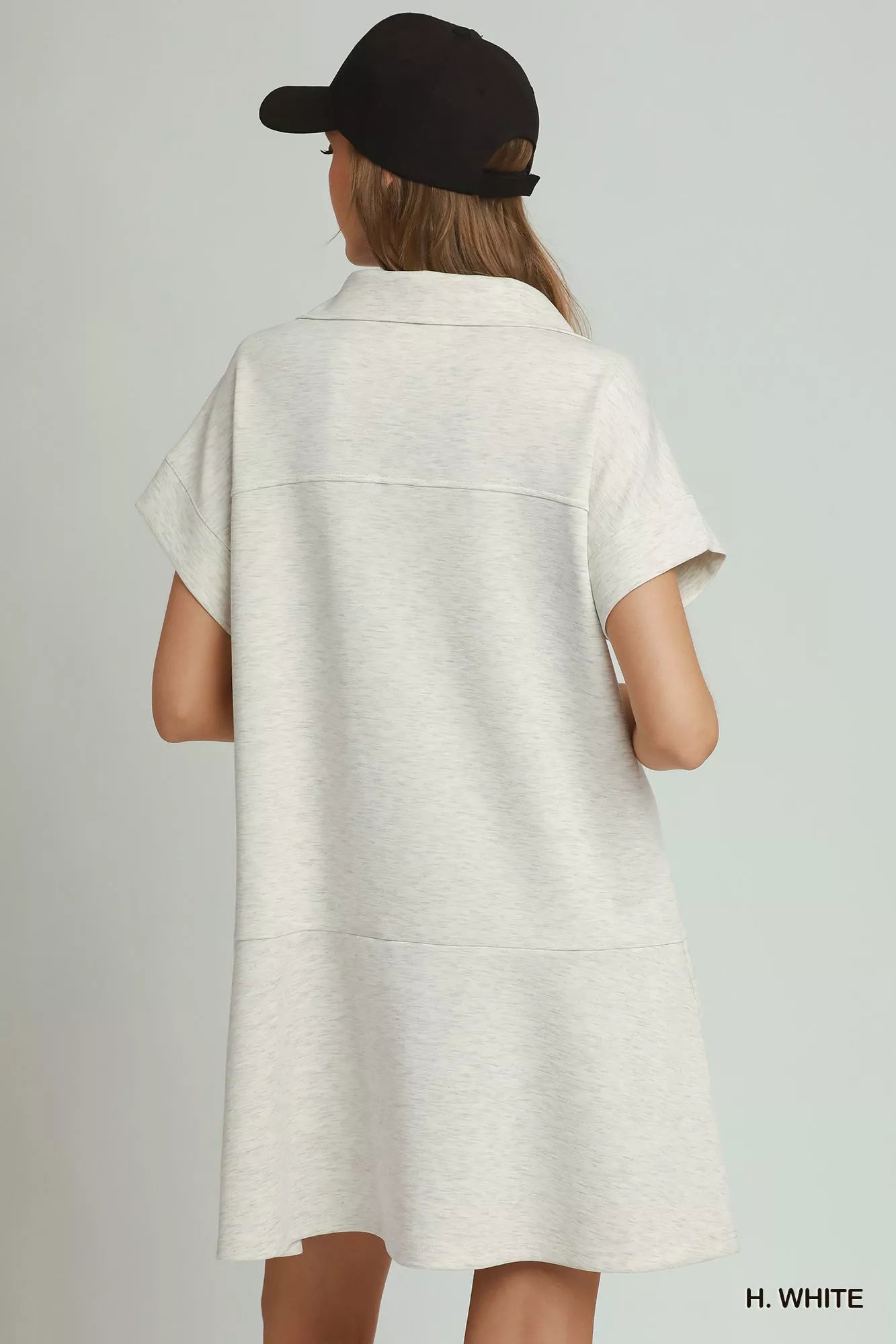 Umgee Collared Quarter Zip Dress with Size Pocket - Trendsi | Lola Mariee