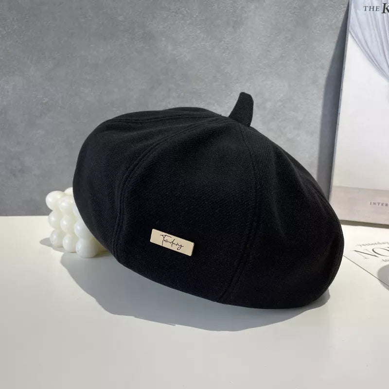 Classic Solid Color Beret Hat – view 4 | Lola Mariee