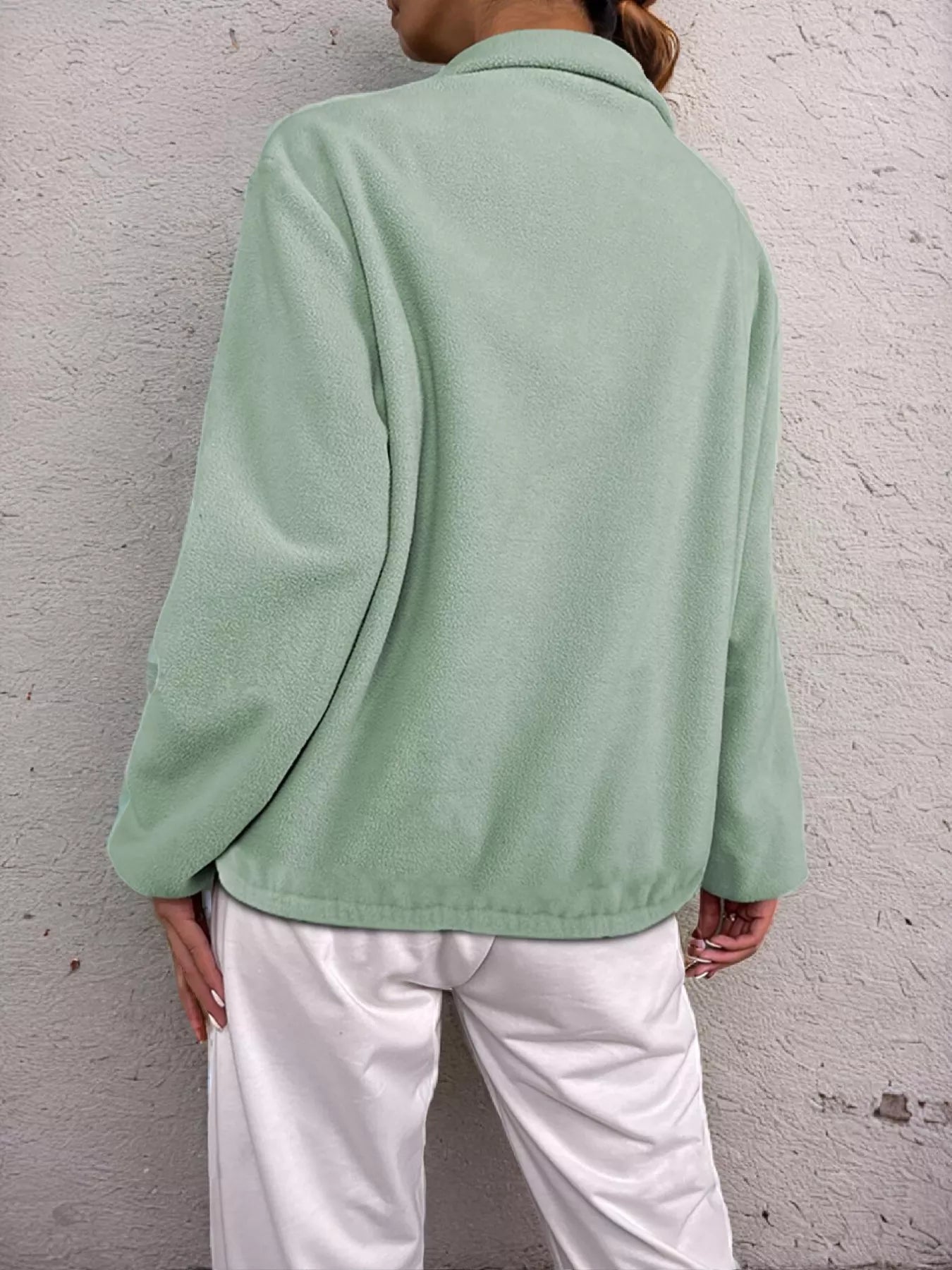 Half Zip Dropped Shoulder Sweatshirt - Trendsi | Lola Mariee