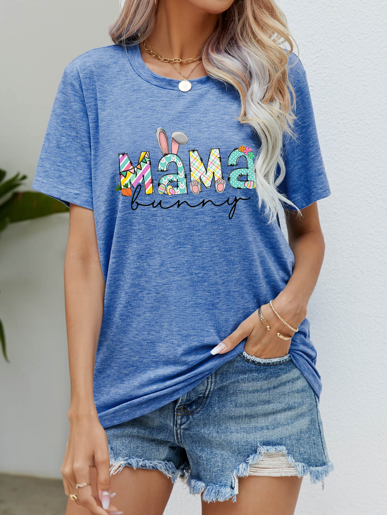 MAMA BUNNY Easter Graphic Tee – view 4 | Lola Mariee