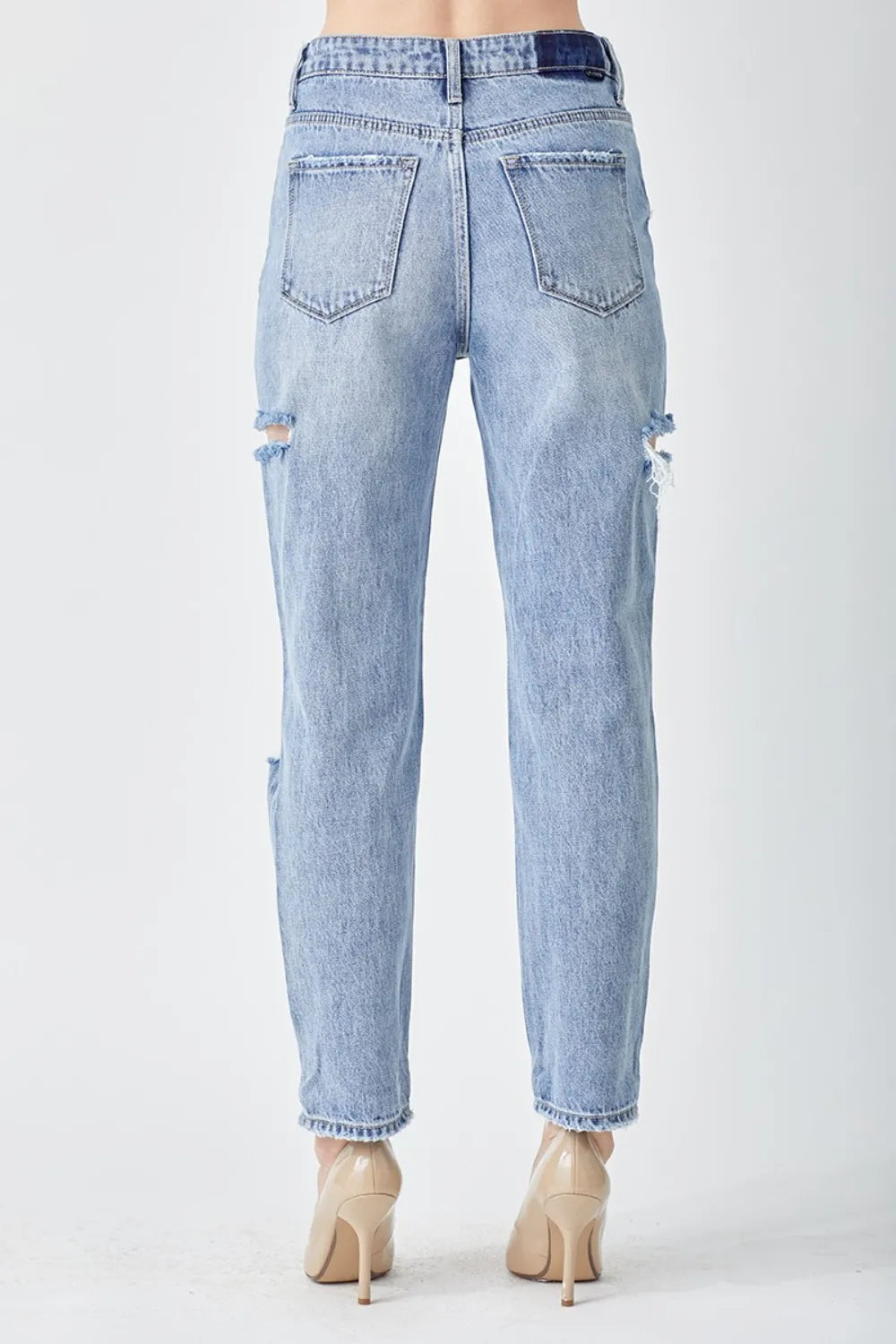 RISEN Distressed Slim Cropped Jeans - LOLA MARIEE | Lola Mariee