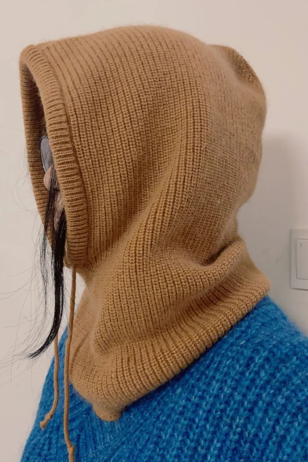 Drawstring Solid Color Thermal Knit Hat – view 10 | Lola Mariee