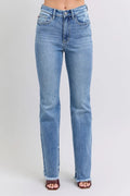 Judy Blue Full Size Raw Hem High Rise Bootcut Jeans - women's shoes at Lola Mariee boutique