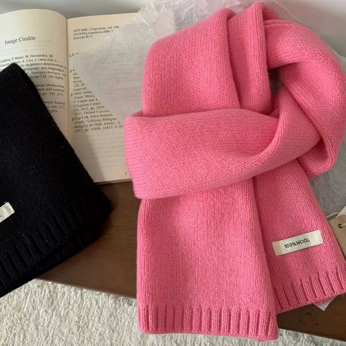 Warm Knitted Scarf – view 4 | Lola Mariee