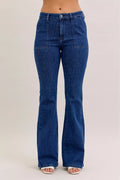 Judy Blue High Waist Flare Jeans with Front Patch Pockets - women's bottoms at Lola Mariee boutique