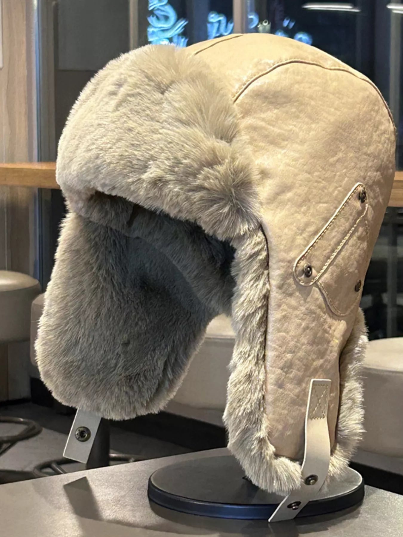 Warm Fuzzy Ear Flap Hat – view 3 | Lola Mariee