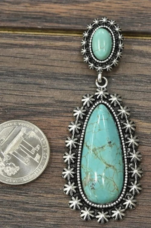 Artificial Turquoise Earrings – view 2 | Lola Mariee
