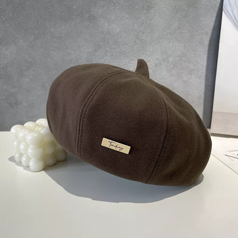 Classic Solid Color Beret Hat – view 5 | Lola Mariee