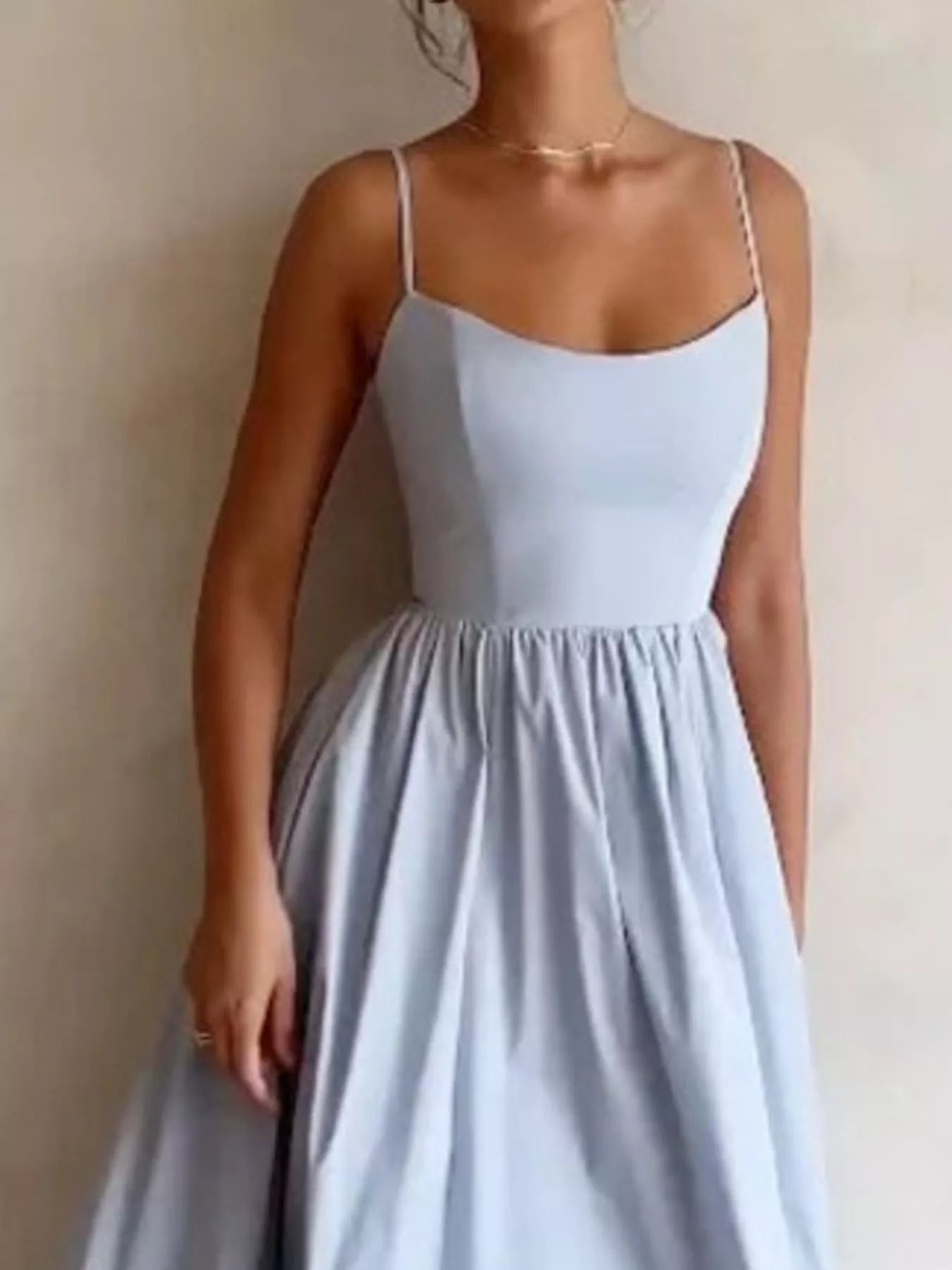 Adjustable Strap Scoop Neck Midi Dress - Trendsi | Lola Mariee