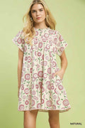 Umgee Floral Print Tiered Babydoll Dress - Trendsi | Lola Mariee
