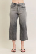 Judy Blue Full Size Wide Leg Capris Jeans Plus Size - women's bottoms at Lola Mariee boutique