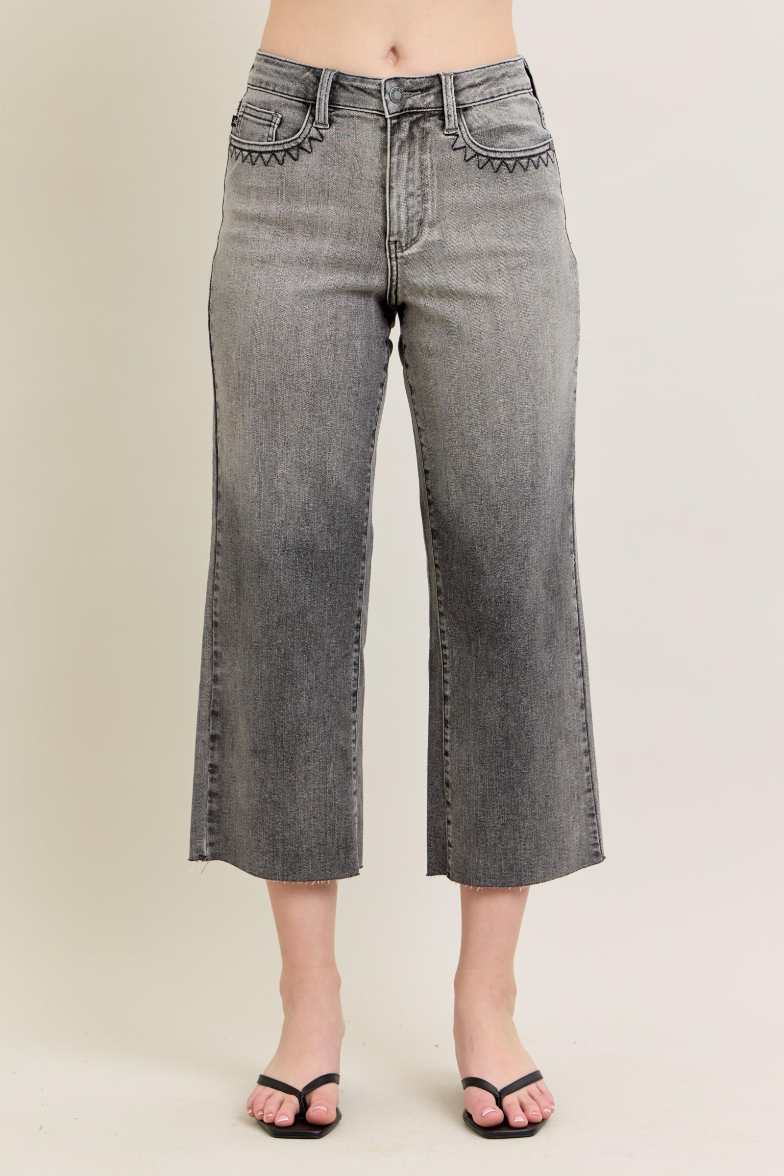 Judy Blue Full Size Wide Leg Capris Jeans Plus Size – view 7 | Lola Mariee