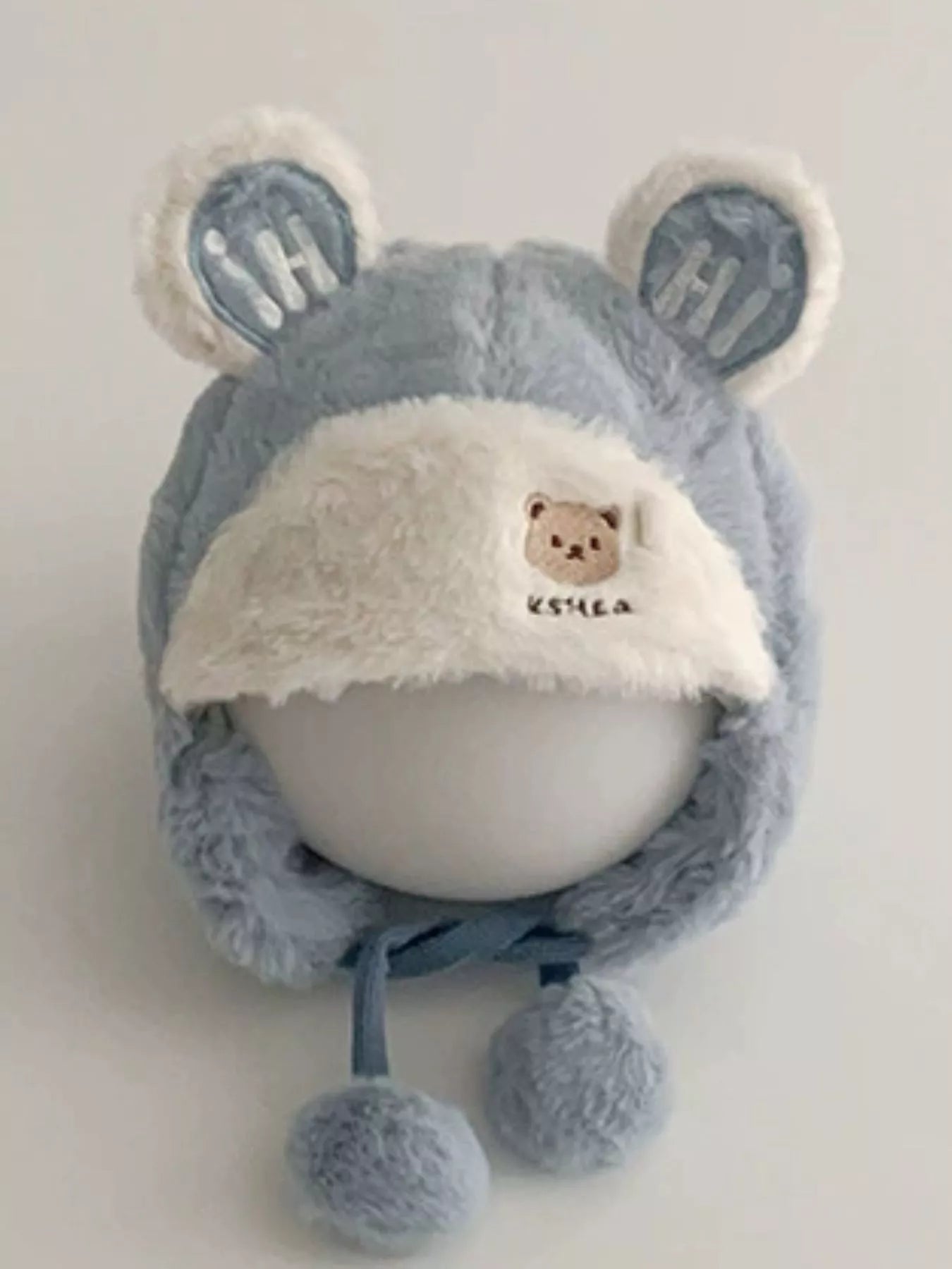 Children's Bear Ear Fluffy Hat – view 7 | Lola Mariee