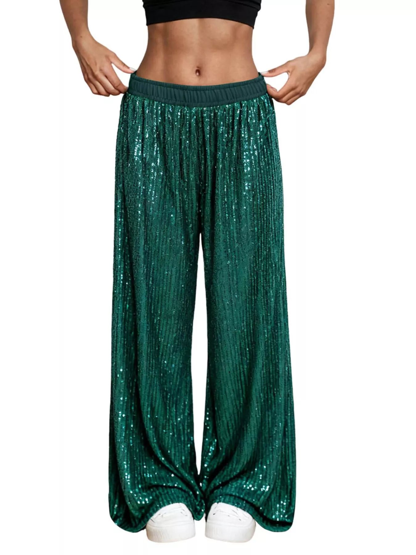Sequin Wide-Leg Pants – view 10 | Lola Mariee