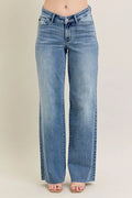 Judy Blue Full Size V - Front Baggy Jeans Plus Size - women's bottoms at Lola Mariee boutique