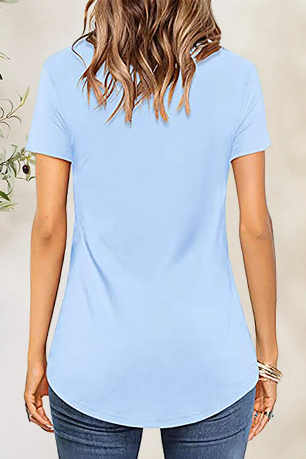 Crisscross Short Sleeve T-Shirt - Trendsi | Lola Mariee