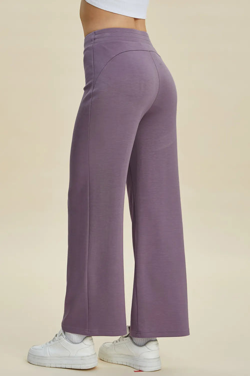 Basic Bae Full Size Air Scuba Drawstring Wide Leg Pants – view 2 | Lola Mariee