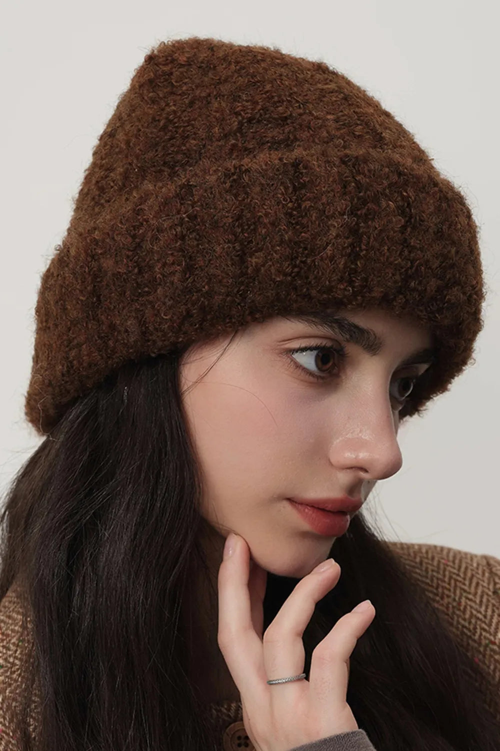 Solid Color Thermal Knit Hat – view 4 | Lola Mariee